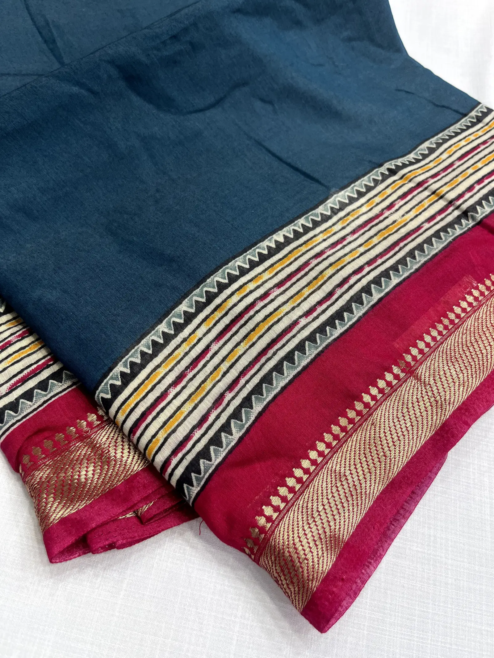 Mal Cotton Saree with Paisley Pallu (E1096149)